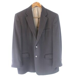 Kenneth Roberts Platinum Mens 100% Cashmere 44R Blazer Navy Blue Sport Coat 2Btn